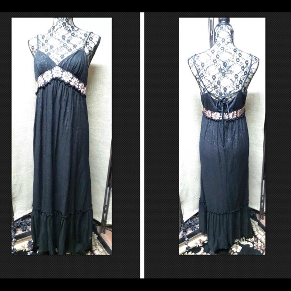 Adrianna Papell Dresses & Skirts - Adrianna Papell Boho Burnout Silk Embel Sun Dress